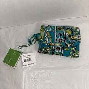 Vera Bradley Peacock Print Quilted Cotton Pocket Wallet